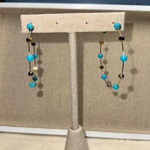 Stella and Dot Madison Hoops Turquoise